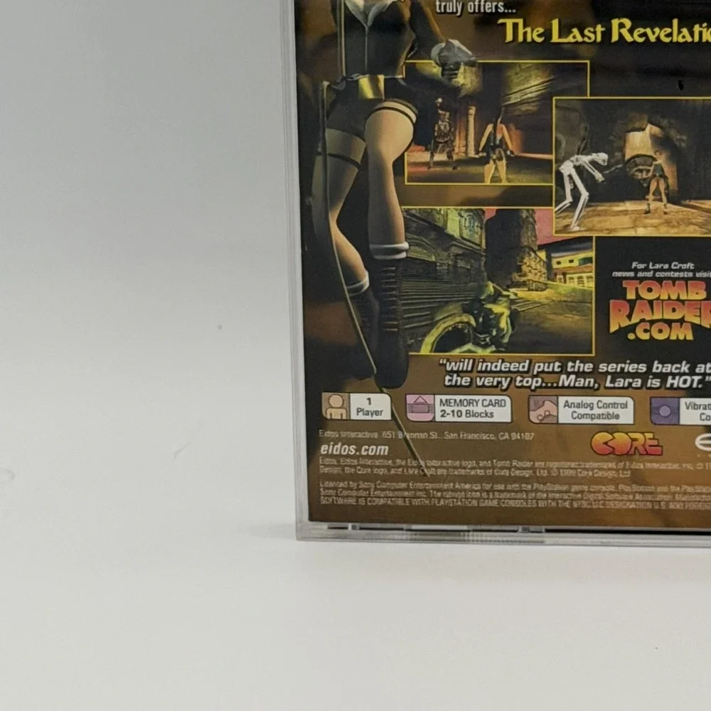 Tomb Raider The Last Revelation Sony PlayStation 1 PS1 Action Game Eidos 1999